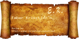 Ember Krisztián névjegykártya